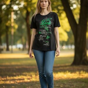 St Patrick’s Women’s Black Graphic Tee
